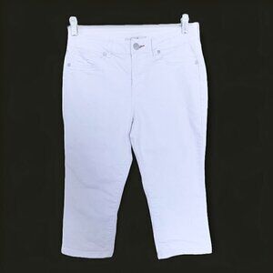 D Jeans Cropped white denim jeans